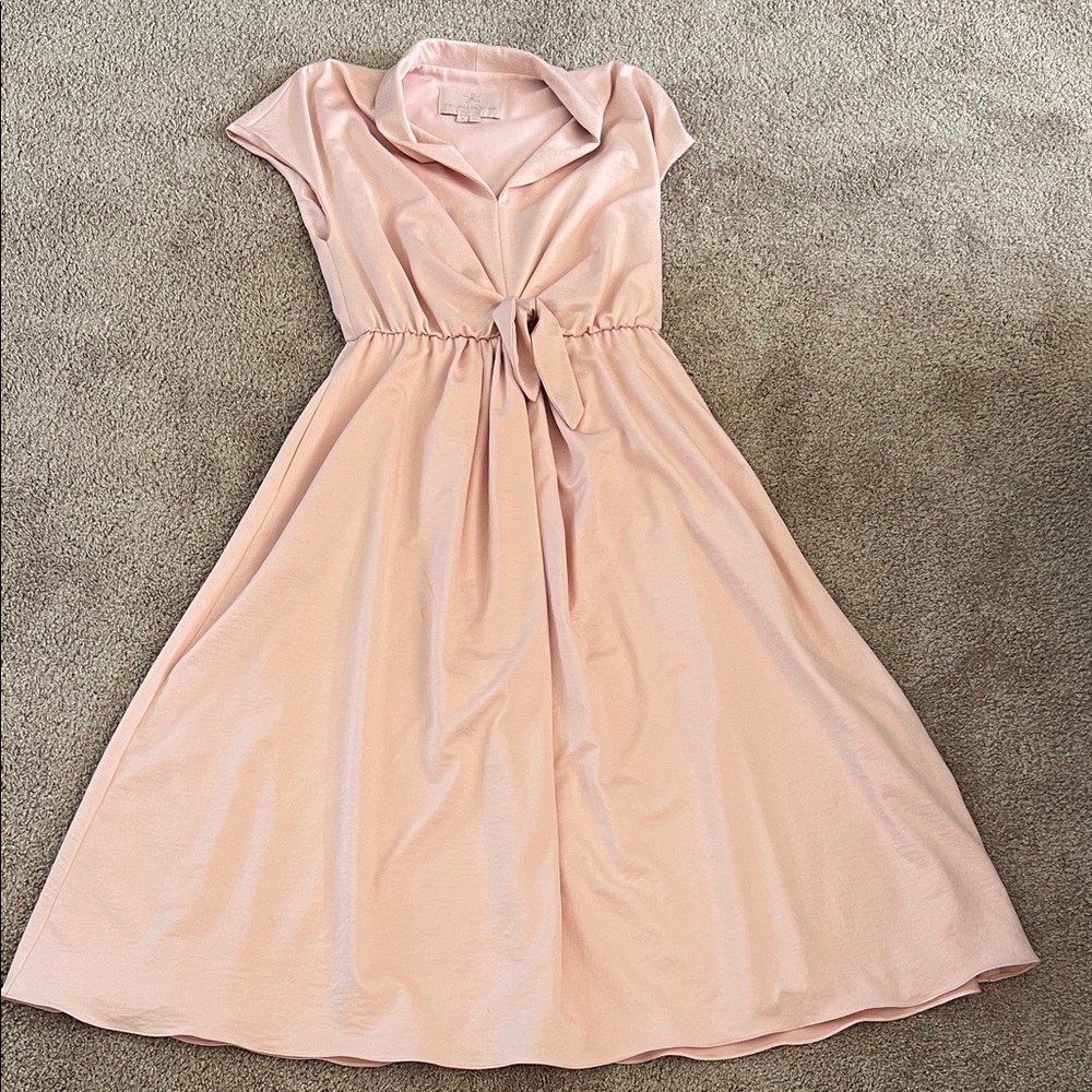 Gal Meets Glam Blush Pink Midi Dress